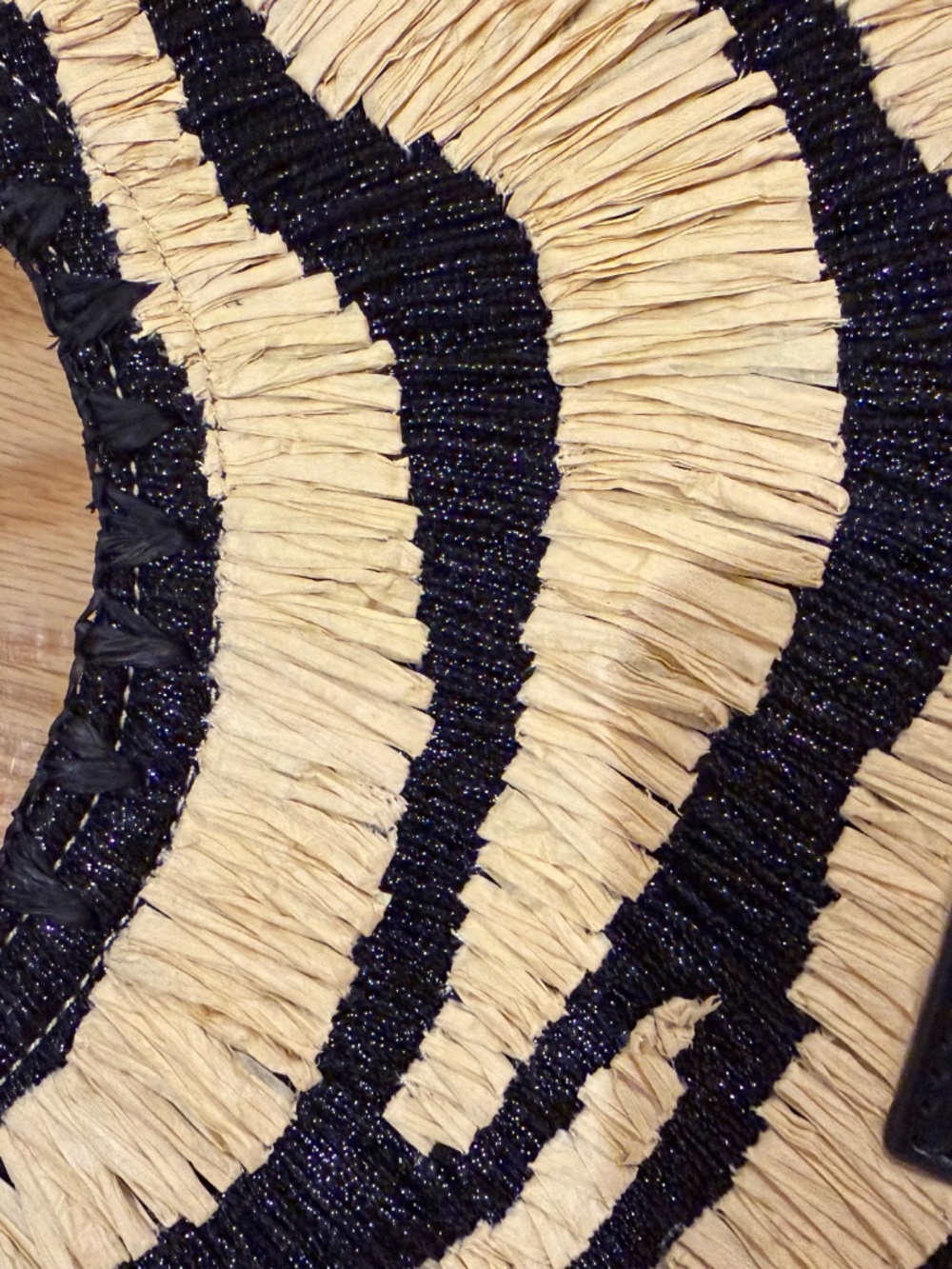 STAUD Moon Zebra Raffia Shoulder Bag - Picture 10 of 11